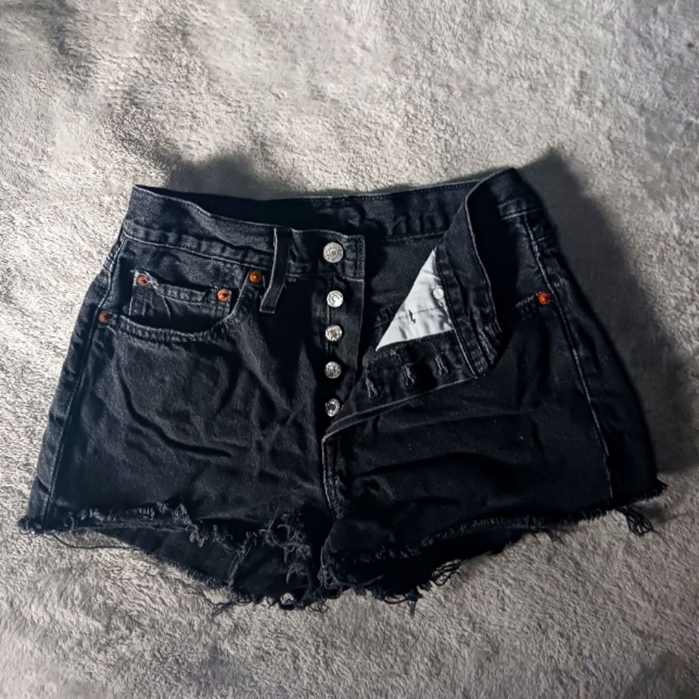 Levi's Shorts ×2 (Black&LightBlue) HIGHRISE - Picture 2 of 4